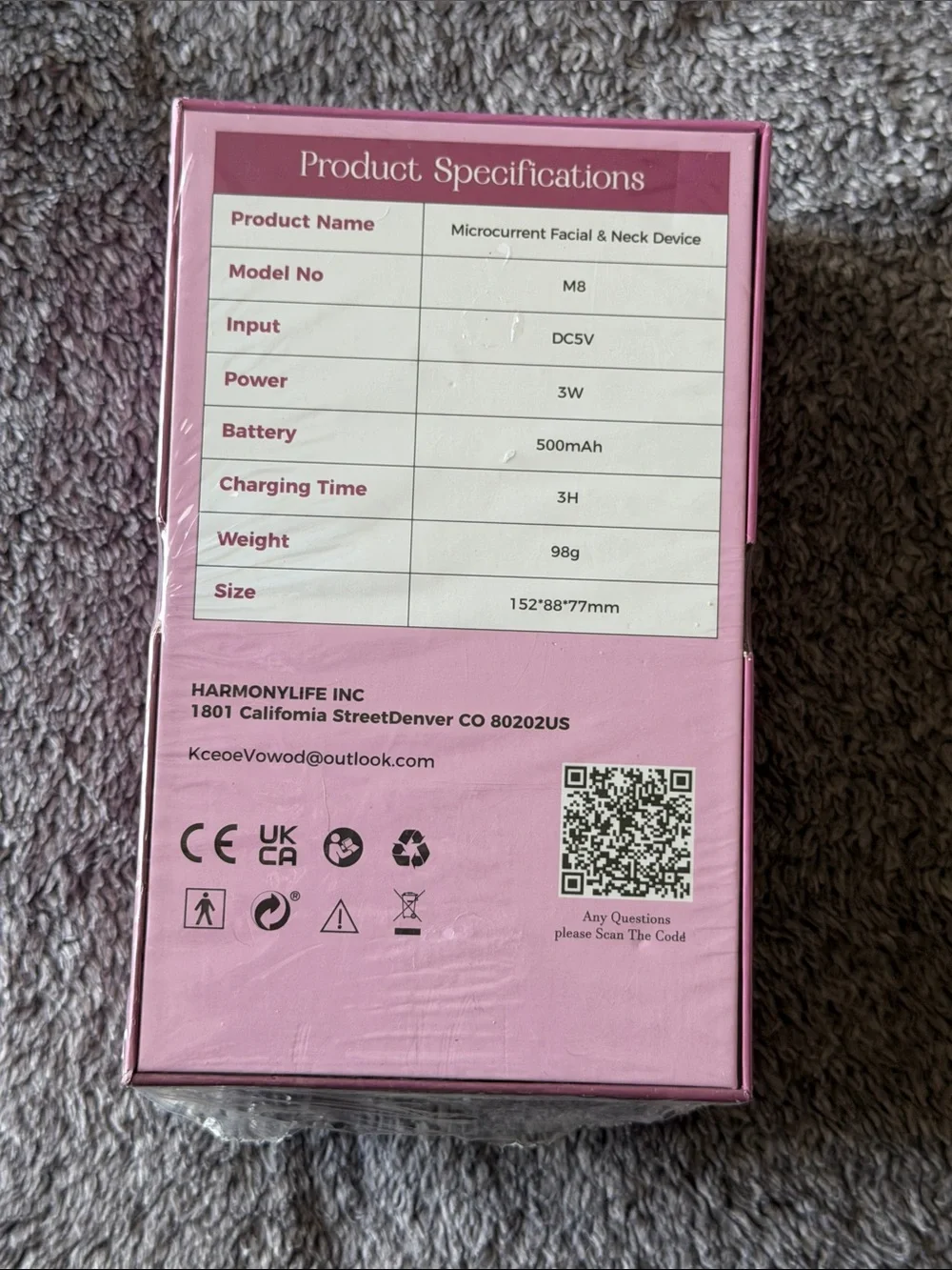 Amazon Beauty Instrument Microcurrent Facial & Neck Device - White and Pink